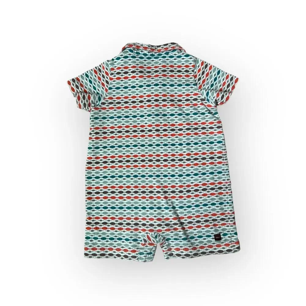 Tea Collection Retro Boys Polo Romper - Picture 3 of 3
